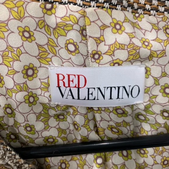 RED Valentino Women's Tweed Blazer - Tan and Cream - Picture 6 of 8